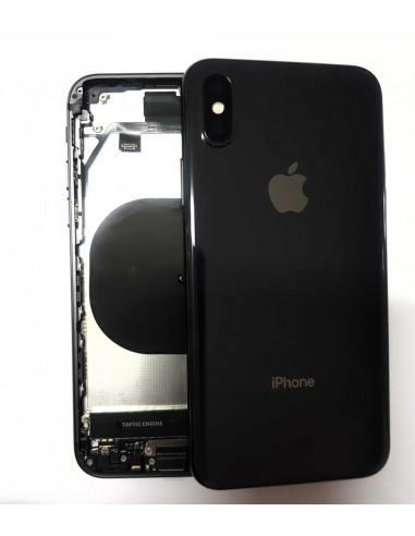 Carcasa trasera completa con todas las partes pequeñas iphone X negro