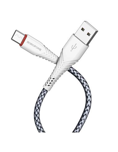 BOROFONE BX25 Cable tipo C a USB 1m blanco